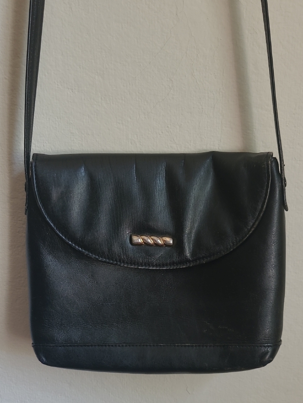 Black Leather Hand Bag